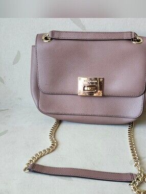 Michael Kors Dusty Pink Saffiano Leather Crossbody with Gold Chain